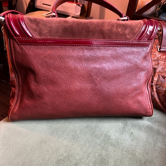 BOSS Hugo Boss Brown and Burgundy Leather Handbag - Picture 2 of 5